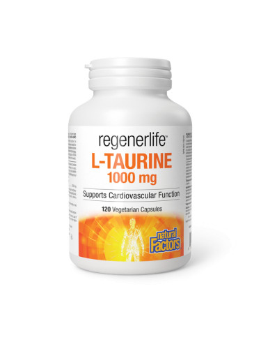 RegenerLife™Л-Таурин 1000 mg 120 капсули | Natural Factors