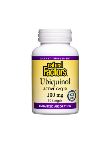 Убиквинол (Активен Коензим Q10) 100 mg 30 софтгел капсули | Natural Factors