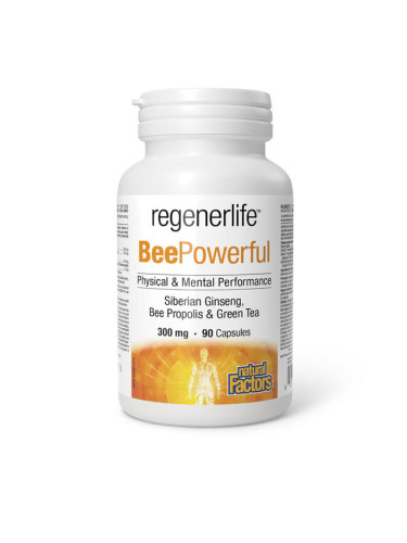 Regenerlife™ Пчелен прашец, прополис, сибирски женшен, зелен чай 90 капсули | Natural Factors