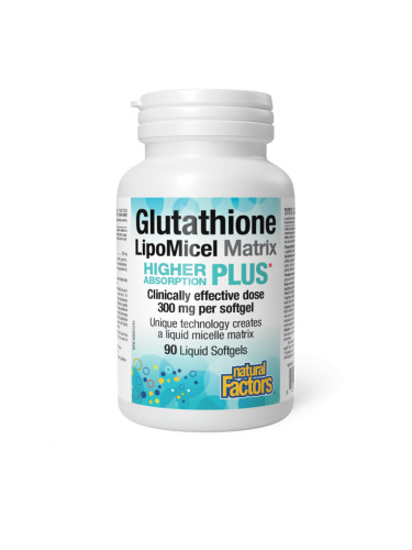 Глутатион LipoMicel Matrix 300 mg 90 софтгел капсули | Natural Factors