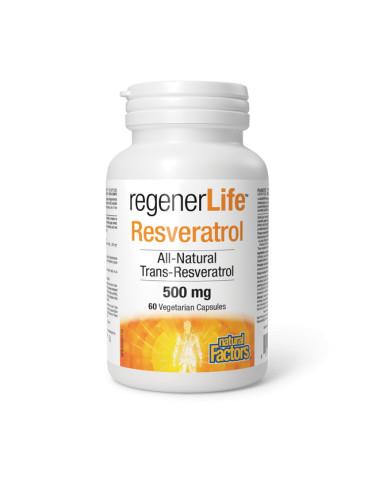Regener Life™ Ресвератрол 500 mg 60 капсули | Natural Factors