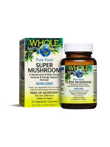 Whole earth and sea® Super Mushroom 30 V капсули | Natural Factors
