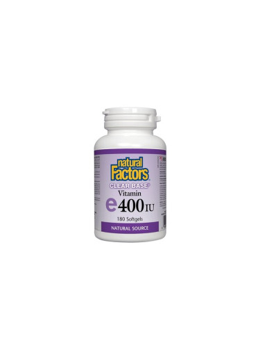 Clear Base® Витамин E 400 IU 180 софтгел капсули | Natural Factors