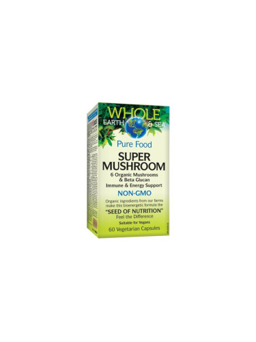 Whole earth and sea® Super Mushroom 700 mg 60 V капсули | Natural Factors