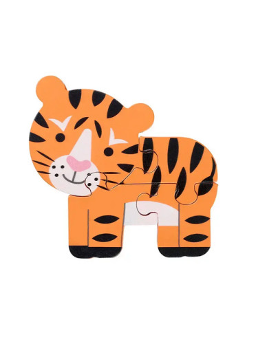 Дървен Пъзел - Тигър (FSC®), Orange Tree Toys