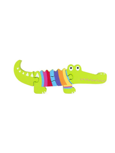 Дървен пъзел - Крокодил (FSC®), Orange Tree Toys