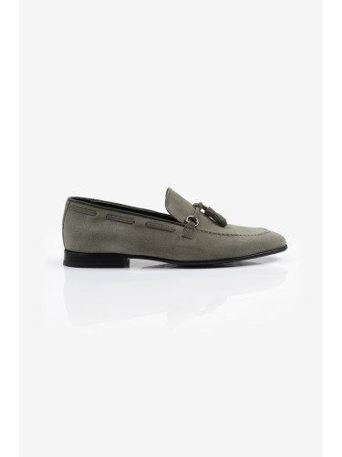 Мокасина велур зелен