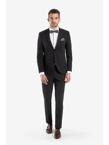 Костюм черен слим фит 2