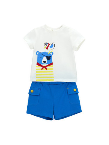 Original Marines Комплект тишърт и панталонки DFP6038BM Бял Regular Fit