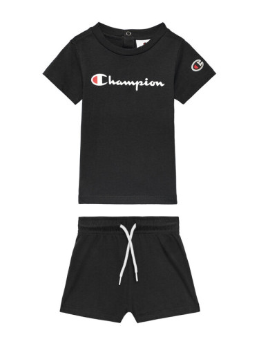 Champion Комплект тишърт и панталонки 307055 Черен Regular Fit