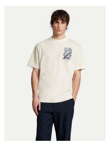 Selected Homme Тишърт Will 16097225 Екрю Relaxed Fit