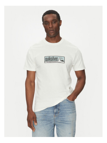 Quiksilver Тишърт EQYZT08040 Бял Regular Fit