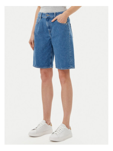 Pepe Jeans Дънкови шорти PL801189 Син Regular Fit
