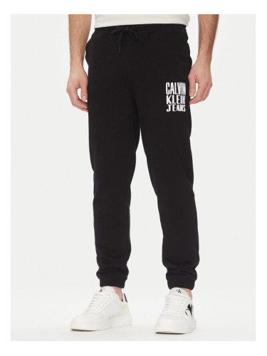 Calvin Klein Jeans Долнище анцуг Painted J30J327535 Черен Regular Fit