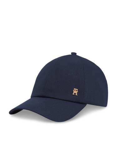 Tommy Hilfiger Шапка с козирка Elevated Chic Soft Cap AW0AW17138 Син