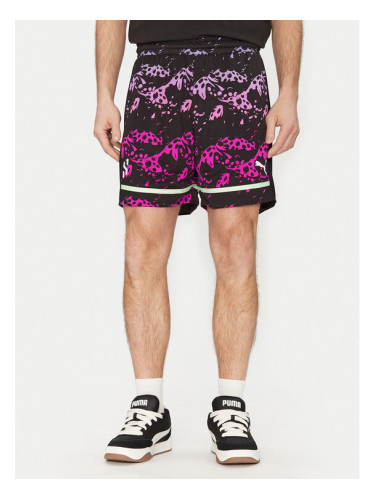 Puma Спортни шорти Scoot Purple Lab 631671 Черен Regular Fit