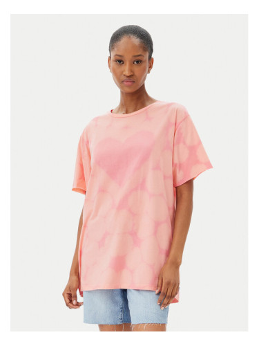 One Teaspoon Тишърт Love Sweat 26918 Розов Relaxed Fit