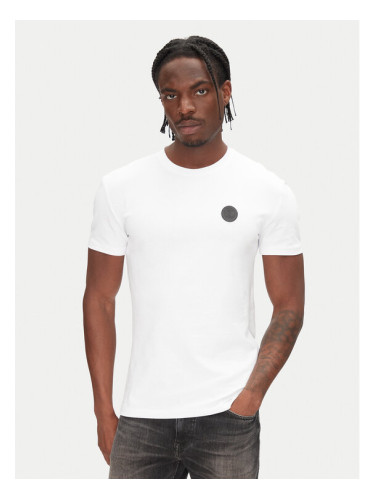 Just Cavalli Тишърт 78OAHT12 Бял Slim Fit