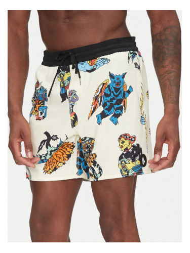 Volcom Плувни шорти Bob Mollema A2512504 Екрю Regular Fit