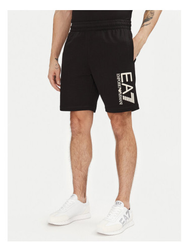 EA7 Emporio Armani Спортни шорти 7M000232 AF13512 MC156 Черен Regular Fit