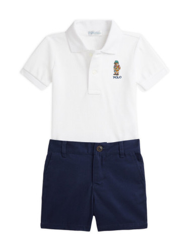 Polo Ralph Lauren Комплект от тениска с яка и къси панталони 320967020002 Тъмносин Regular Fit