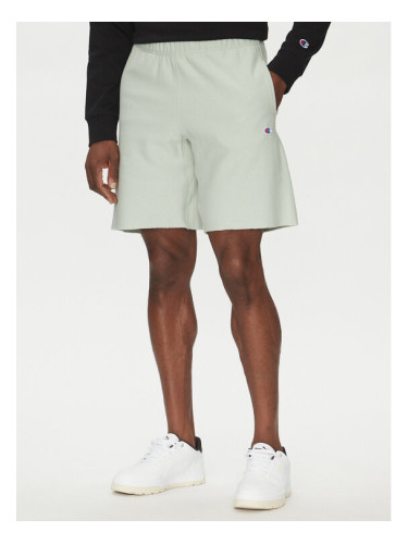 Champion Спортни шорти 220764 Зелен Loose Fit