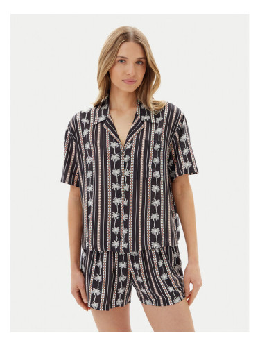 Volcom Риза Sun Stunner B0412500 Черен Boxy Fit