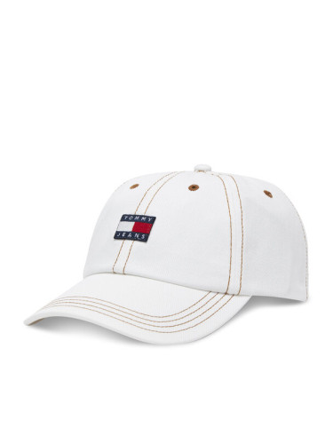Tommy Jeans Шапка с козирка Heritage AW0AW17572 Екрю