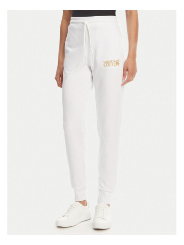 Versace Jeans Couture Долнище анцуг 78HAAT06 Бял Regular Fit