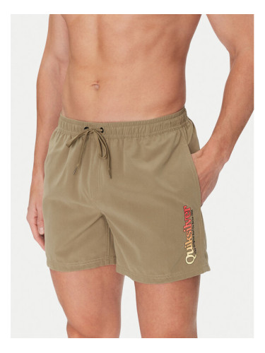 Quiksilver Плувни шорти Spl Fineline Volley 15 EQYJV04141 Каки Regular Fit