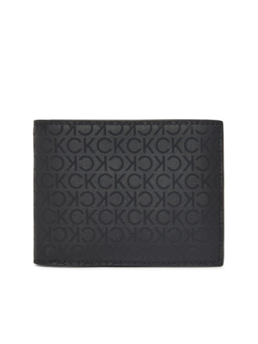 Calvin Klein Портфейл Ck Sleek Trifold 10Cc W/Coin K50K512865 Черен