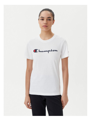 Champion Тишърт 118090 Бял Slim Fit