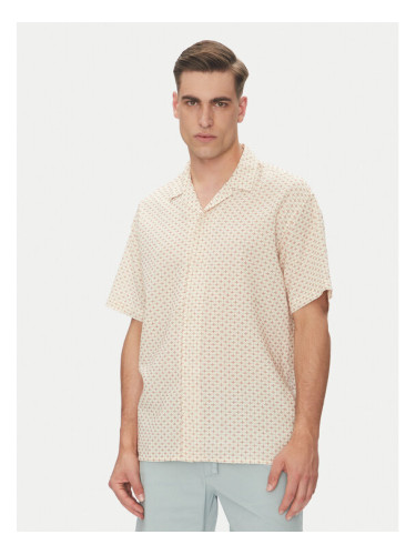 Jack & Jones Риза Luke 12277185 Бежов Relaxed Fit