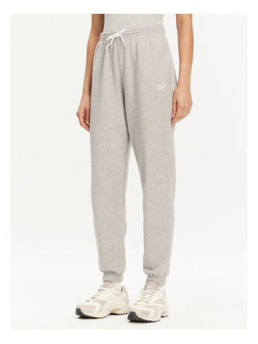 Reebok Долнище анцуг 100071694 Сив Regular Fit