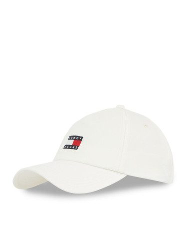 Tommy Jeans Шапка с козирка Tjw Heritage Core 5 Panel Cap AW0AW16991 Бял