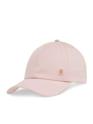 Tommy Hilfiger Шапка с козирка Elevated Chic Soft Cap AW0AW17138 Розов