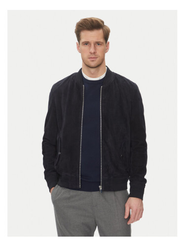 Serge Pariente Кожено яке M888 Тъмносин Regular Fit