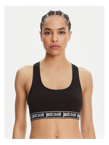 Just Cavalli Сутиен-топ 78PAJU02 Черен