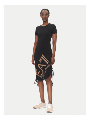 EA7 Emporio Armani Ежедневна рокля 7W000746 AF10373 UC001 Черен Slim Fit