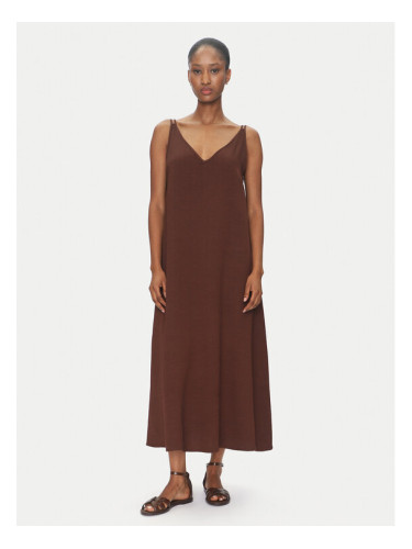 ViCOLO Лятна рокля TD0758 Кафяв Regular Fit