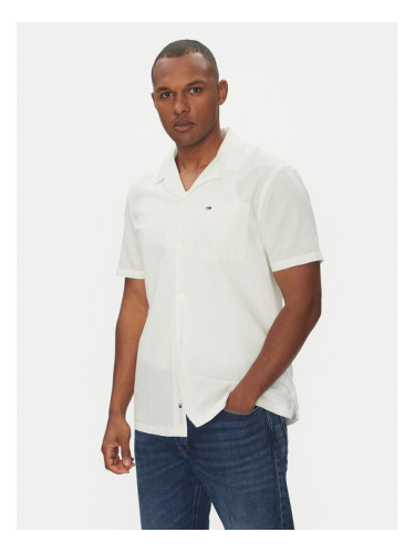 Tommy Jeans Риза DM0DM20895 Екрю Regular Fit