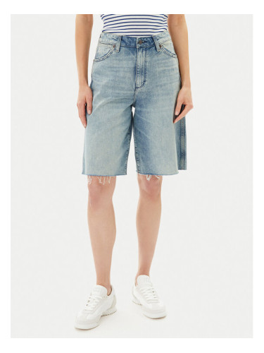 Wrangler Дънкови шорти Jort 112362710 Син Relaxed Fit