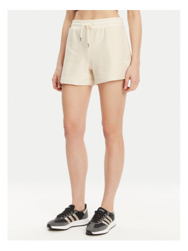 Puma Спортни шорти Ess 629782 Бежов Regular Fit