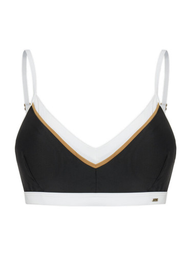 BOSS Горнище на бански 50540498 Черен Regular Fit