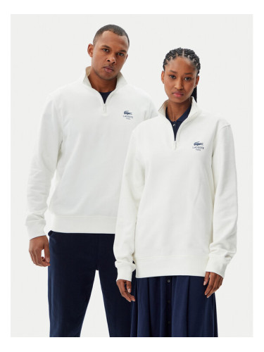 Lacoste Суитшърт Unisex SH2735 Бял Regular Fit