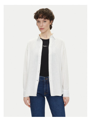 Pepe Jeans Риза Chipper PL304993 Бял Loose Fit