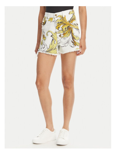 Versace Jeans Couture Дънкови шорти 78HAD51B Бял Straight Fit