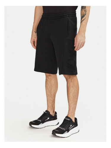 EA7 Emporio Armani Спортни шорти 7M000153 AF10432 UC001 Черен Regular Fit