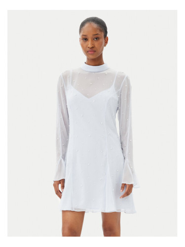 French Connection Коктейлна рокля 71YBD Светлосиньо Regular Fit