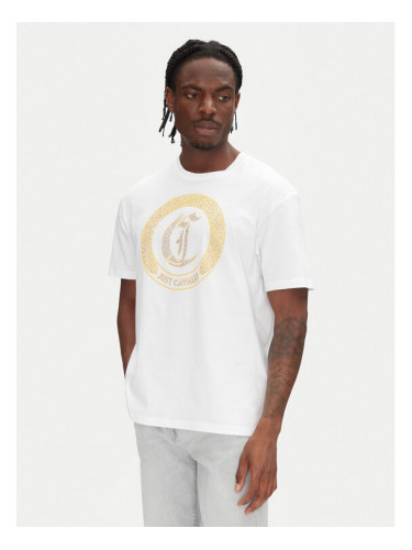 Just Cavalli Тишърт 78OAHE22 Бял Regular Fit